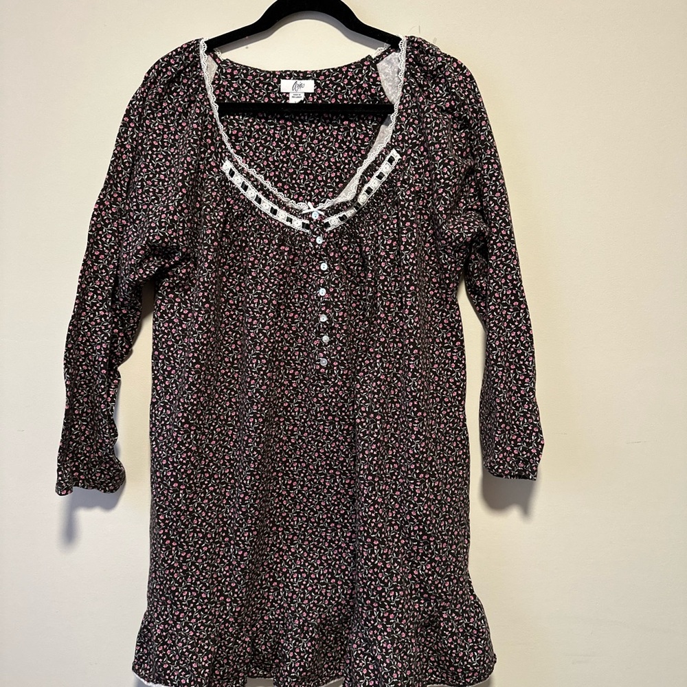 Vintage Aria Floral Nightgown MuuMuu - Women’s Size XL